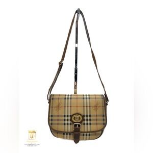 🤎SOLD🤎Burberry Vintage Haymarket Plaid Saddle Bag